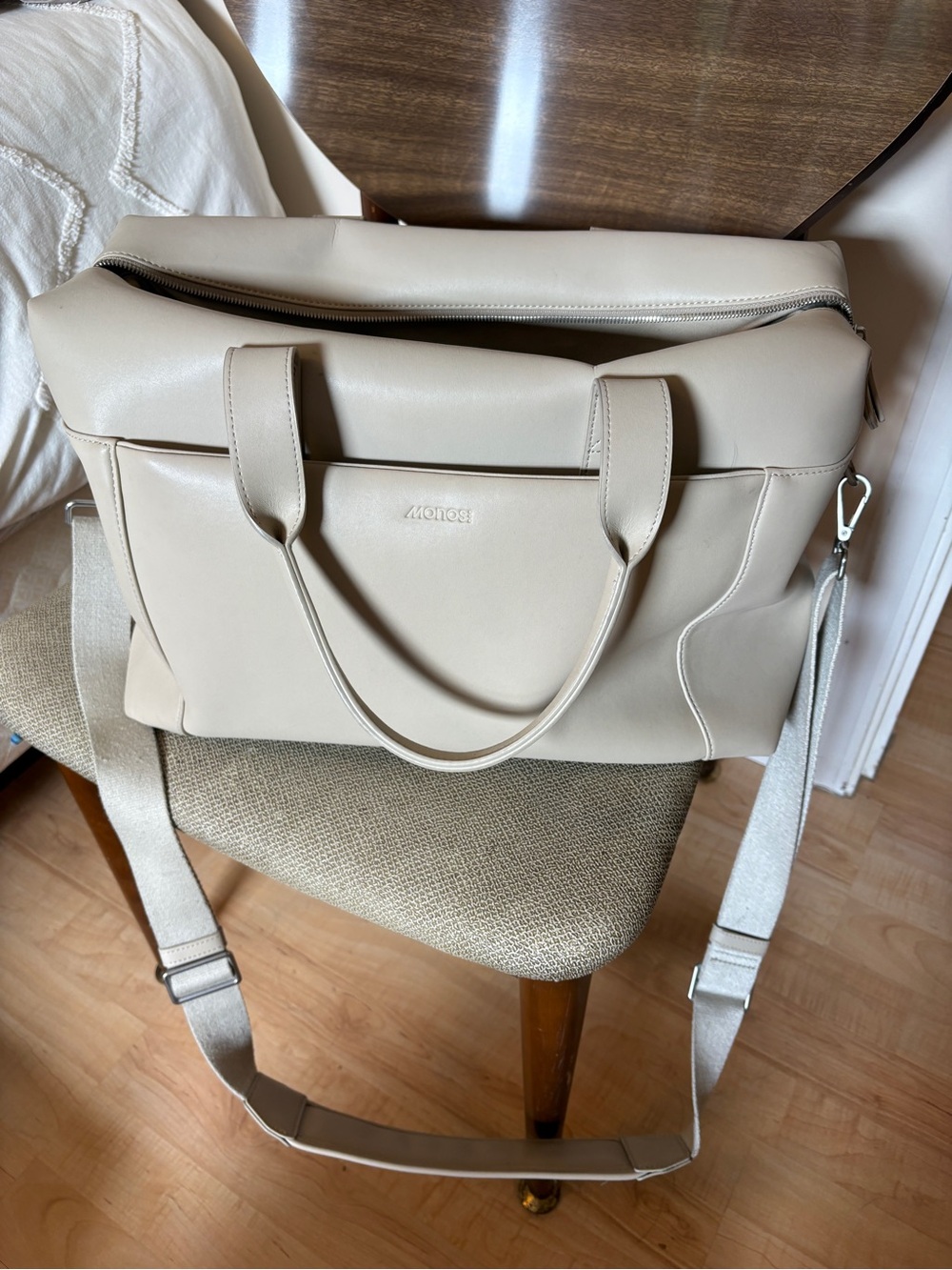 Monos Ivory Duffle with Adjustable Strap
